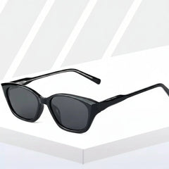 Black UV-protection sunglasses with dark lenses